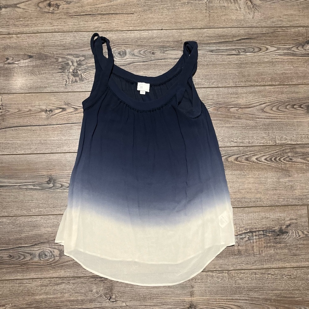 Silk Anthropologie summer tank loose fit ombre small